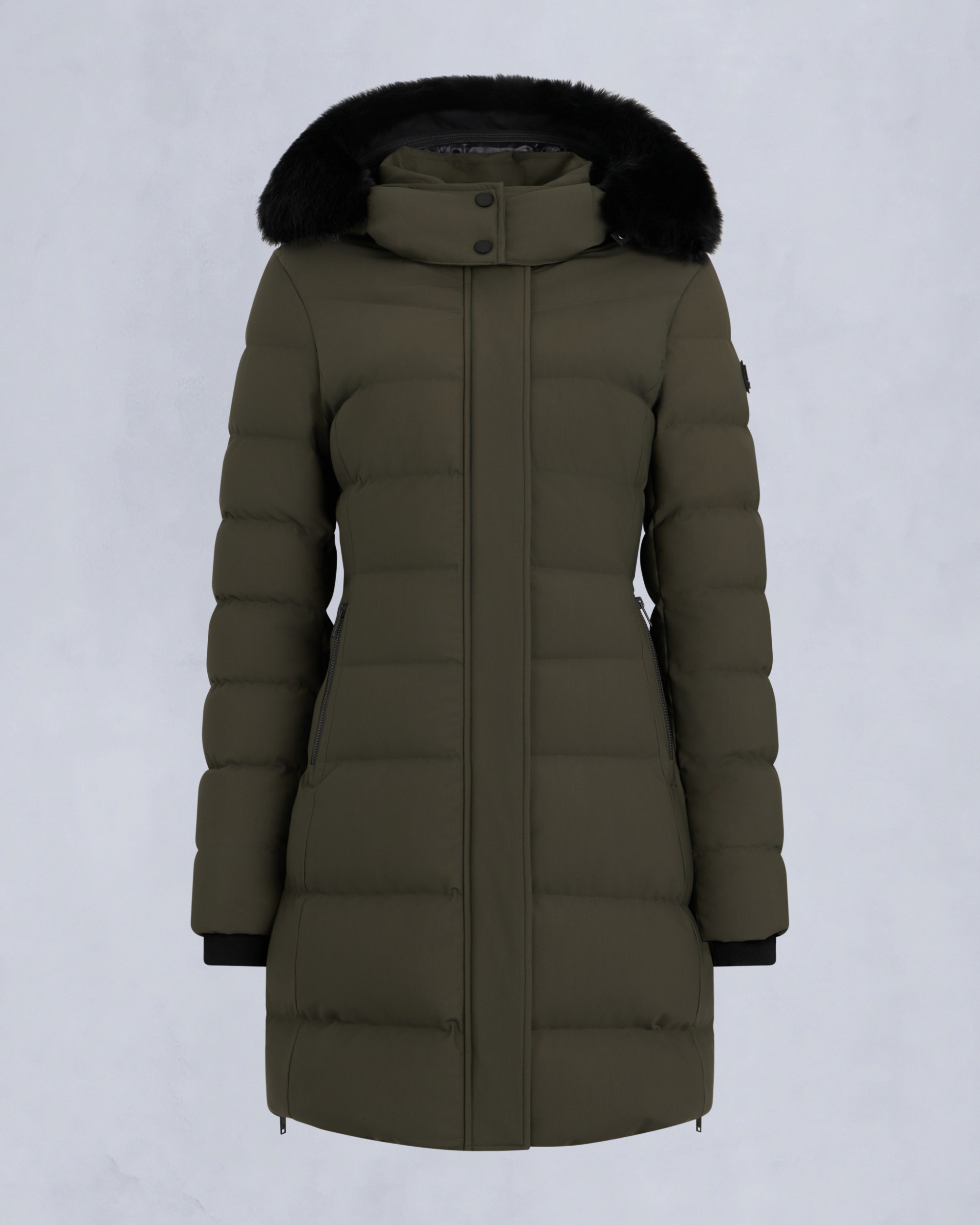 NYLUXE WATERSHED 3 PARKA-DARK OLIVE/BLACK