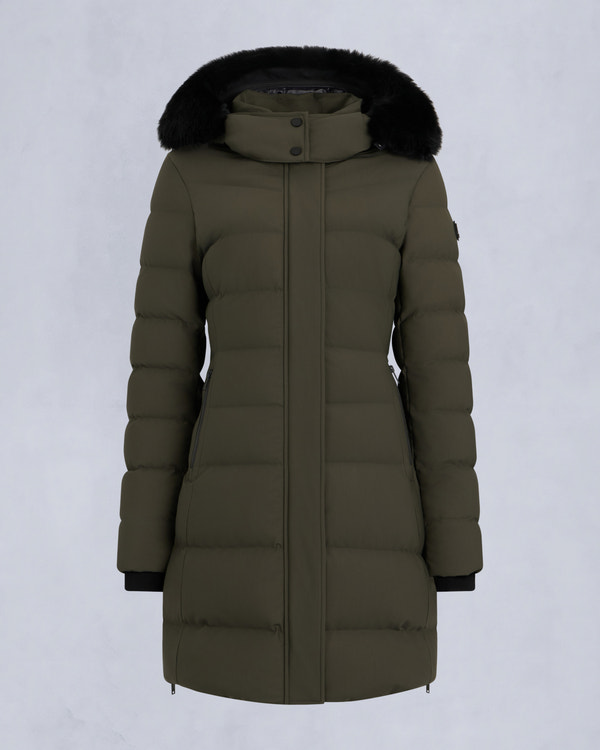 NYLUXE WATERSHED 3 PARKA-DARK OLIVE/BLACK