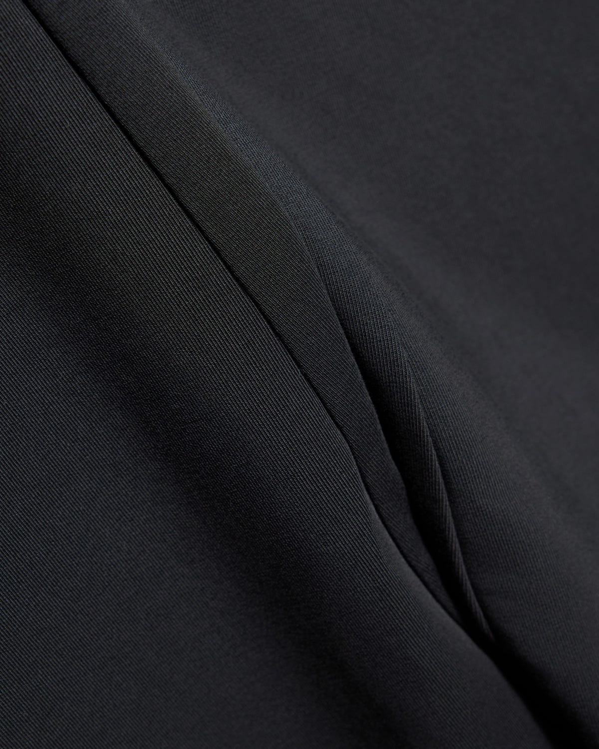 MIXED MEDIA WIDE-LEG PANTS-BLACK