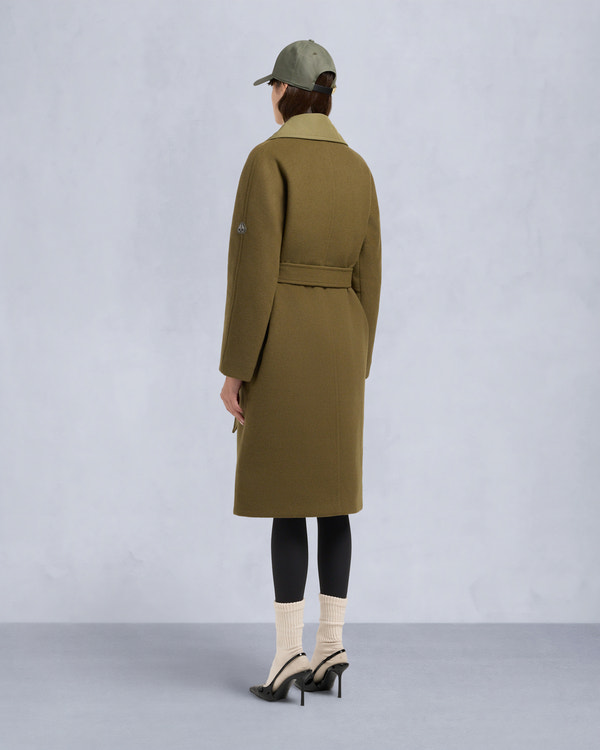 LAFLEUR WOOL LONG WRAP COAT-MARSH
