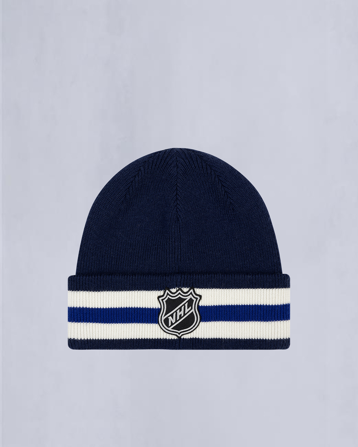 NHL X MOOSE KNUCKLES MAPLE LEAFS BEANIE-NAVY/MAPLE LEAF BLUE/BONE
