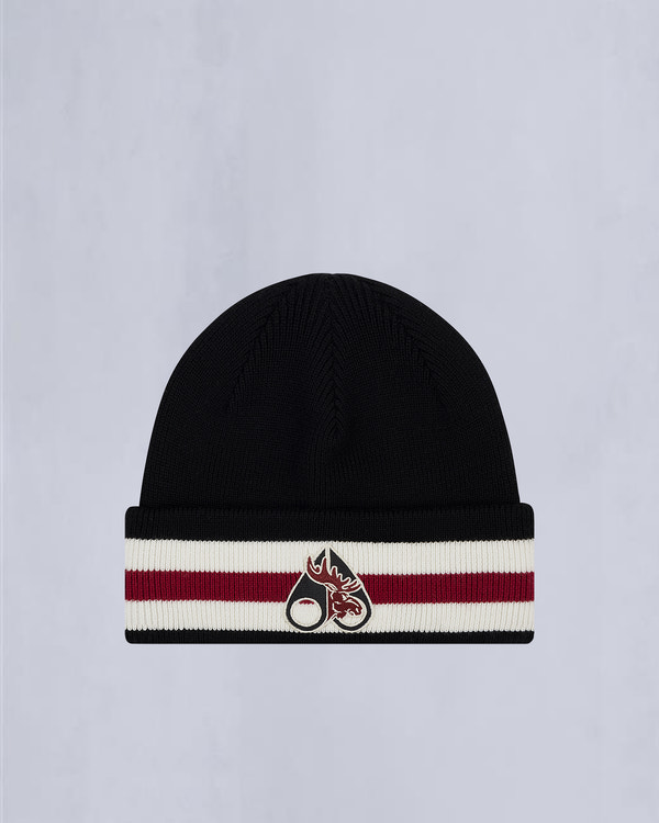 NHL X MOOSE KNUCKLES BEANIE-BLACK/SUMAC/BONE