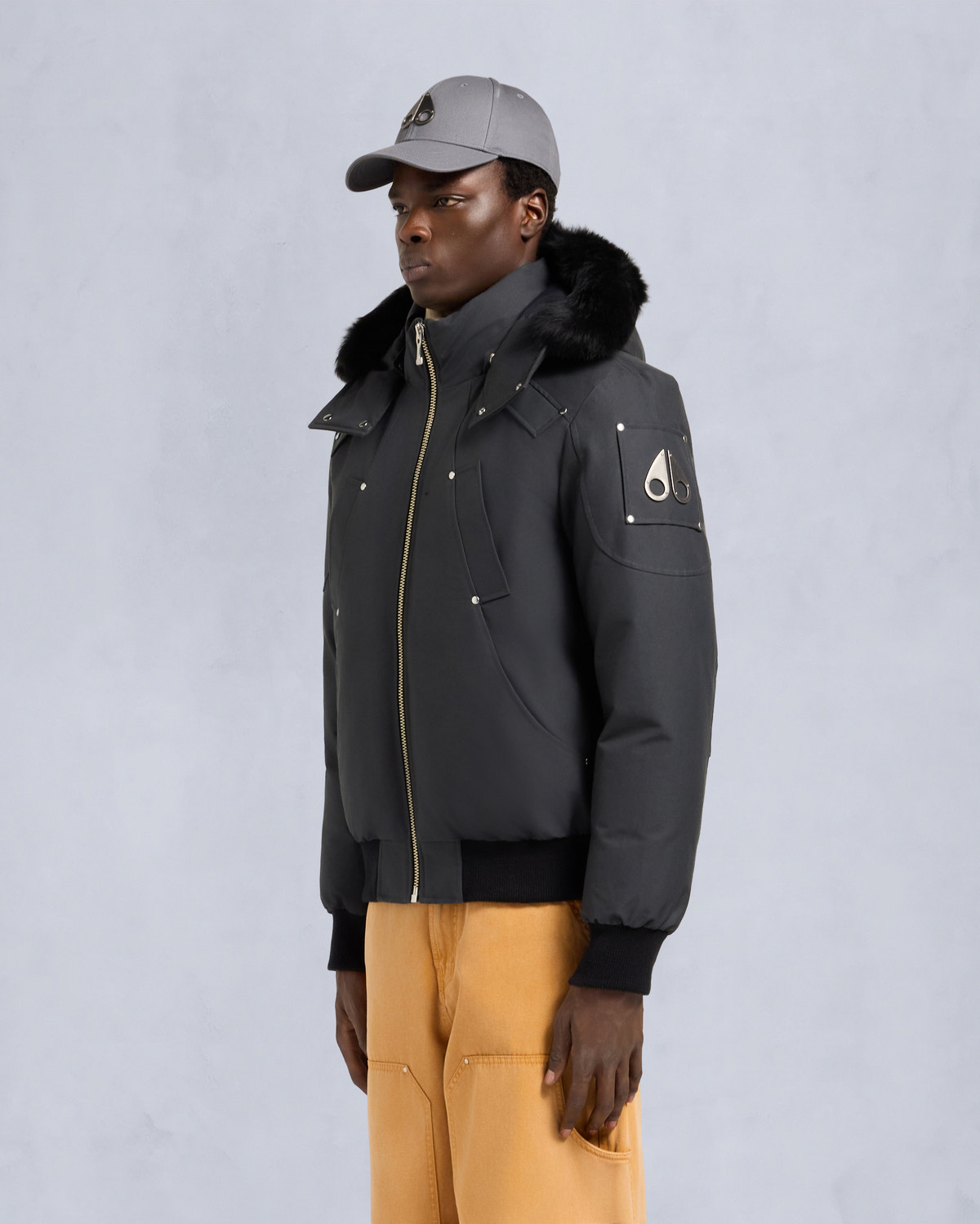 ORIGINAL BALLISTIC NEOSHEAR BOMBER JACKET-CEMENT/BLACK