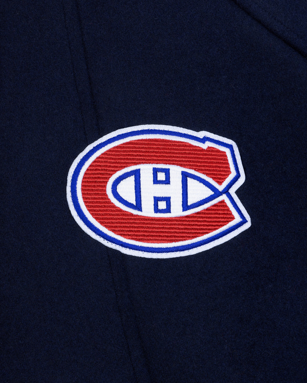 BLOUSON AVIATEUR D'ÉQUIPE CANADIENS NHL X MOOSE KNUCKLES-BLEU MARINE/ROUGE/OS/NOIR
