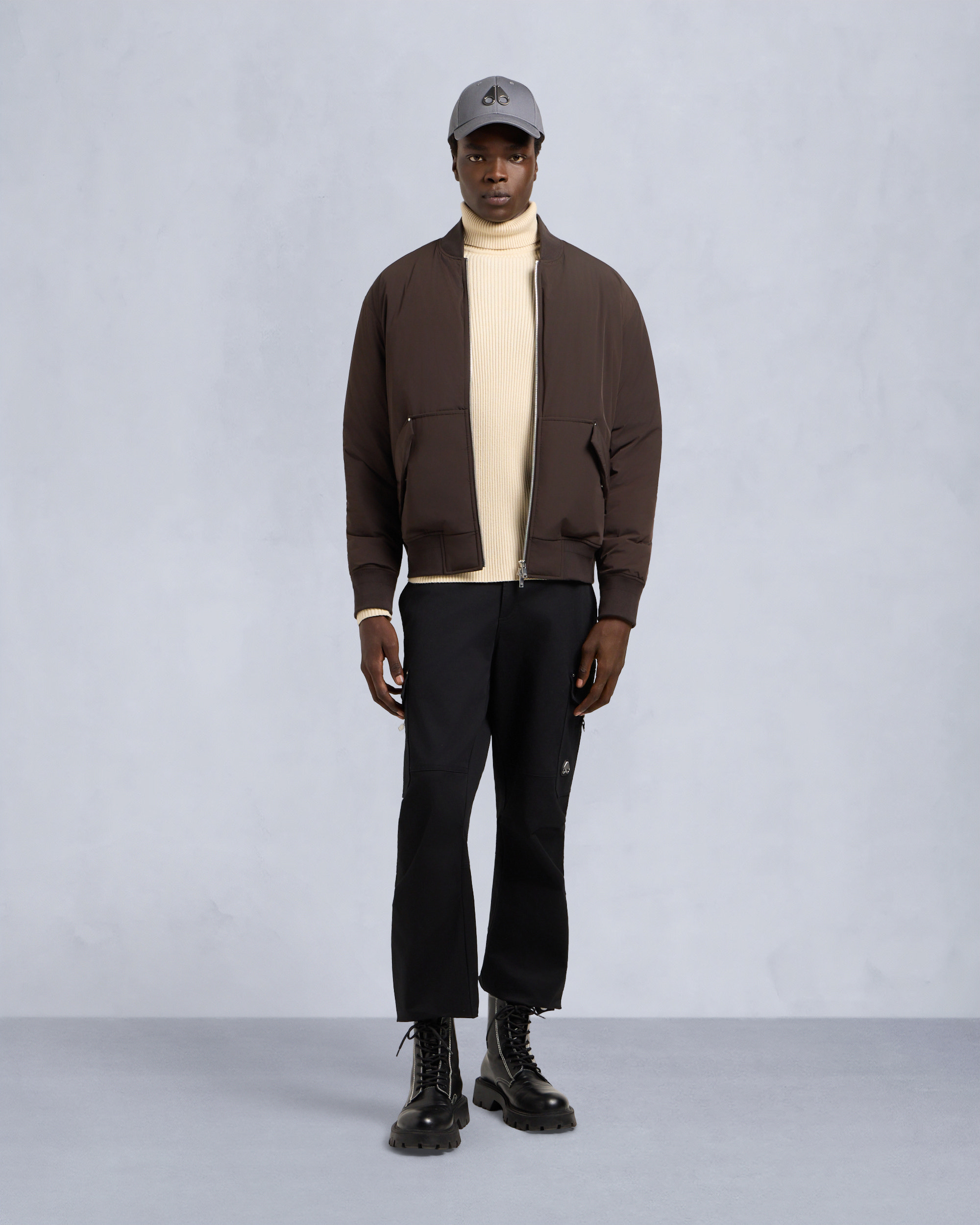 BLOUSON AVIATEUR BRIXTON-ESPRESSO