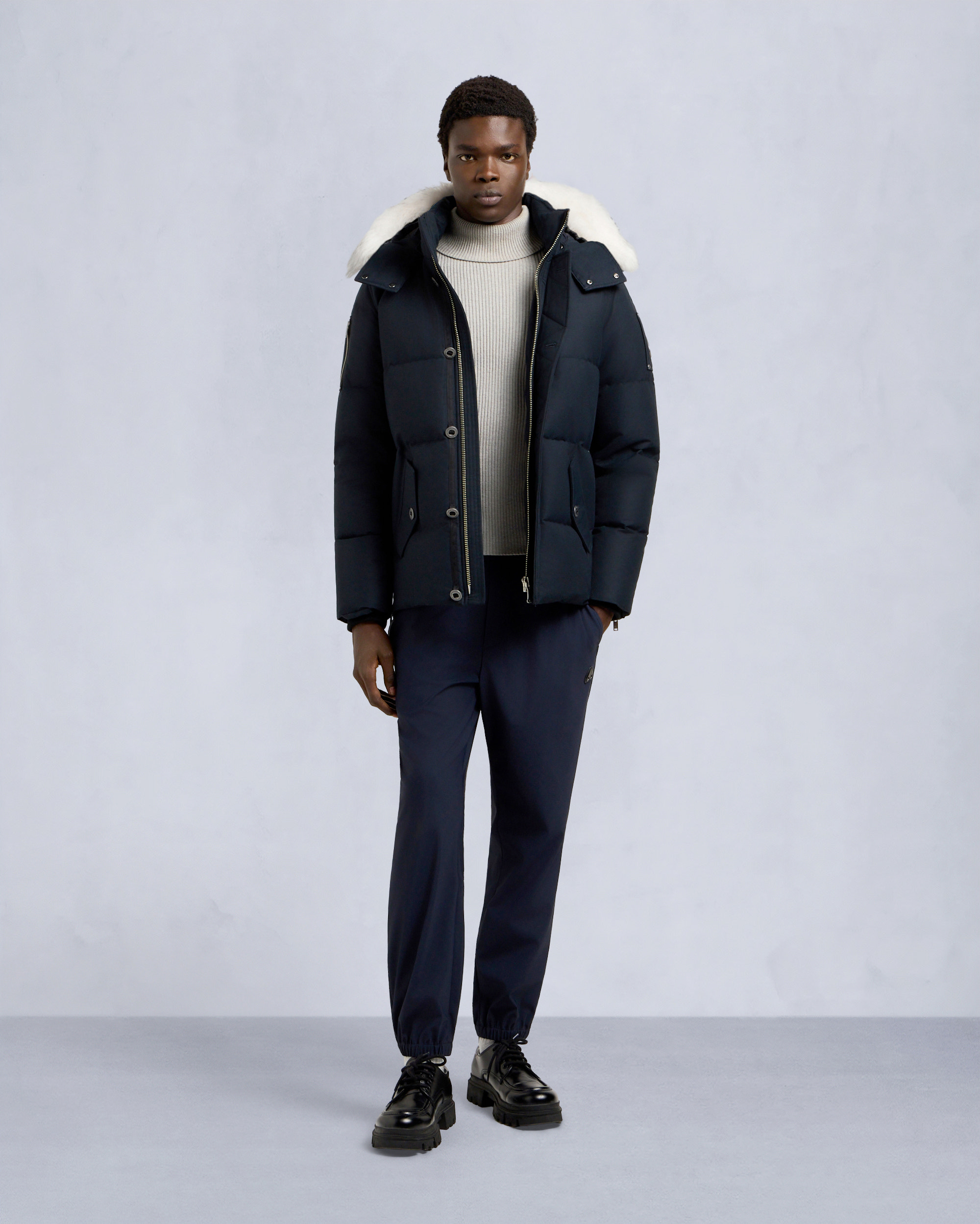 ORIGINAL NEOSHEAR 3Q JACKET-NAVY/NATURAL