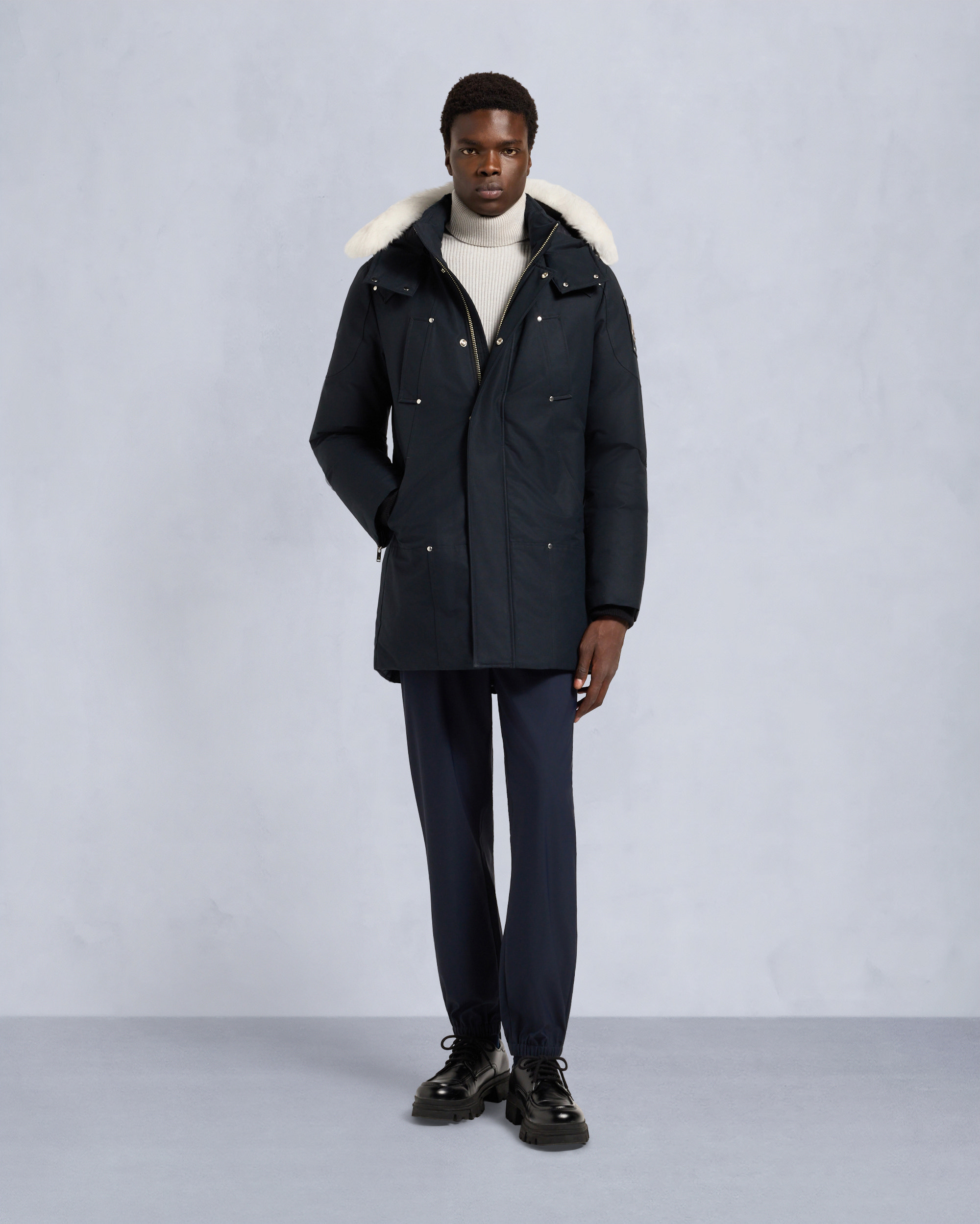 ORIGINAL STIRLING NEOSHEAR PARKA -NAVY/NATURAL