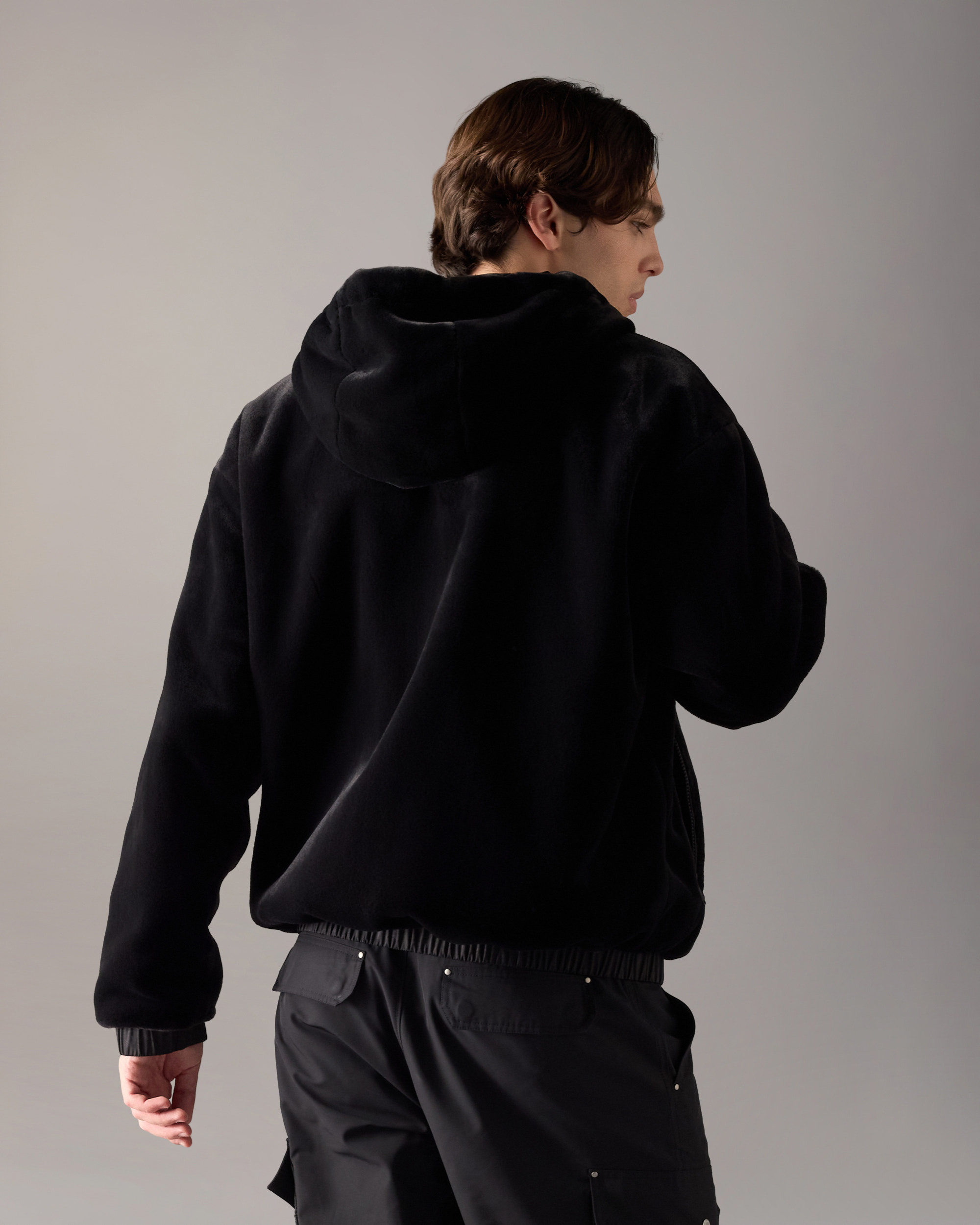 BORDEN BUNNY REVERSIBLE JACKET-BLACK MONOGRAM
