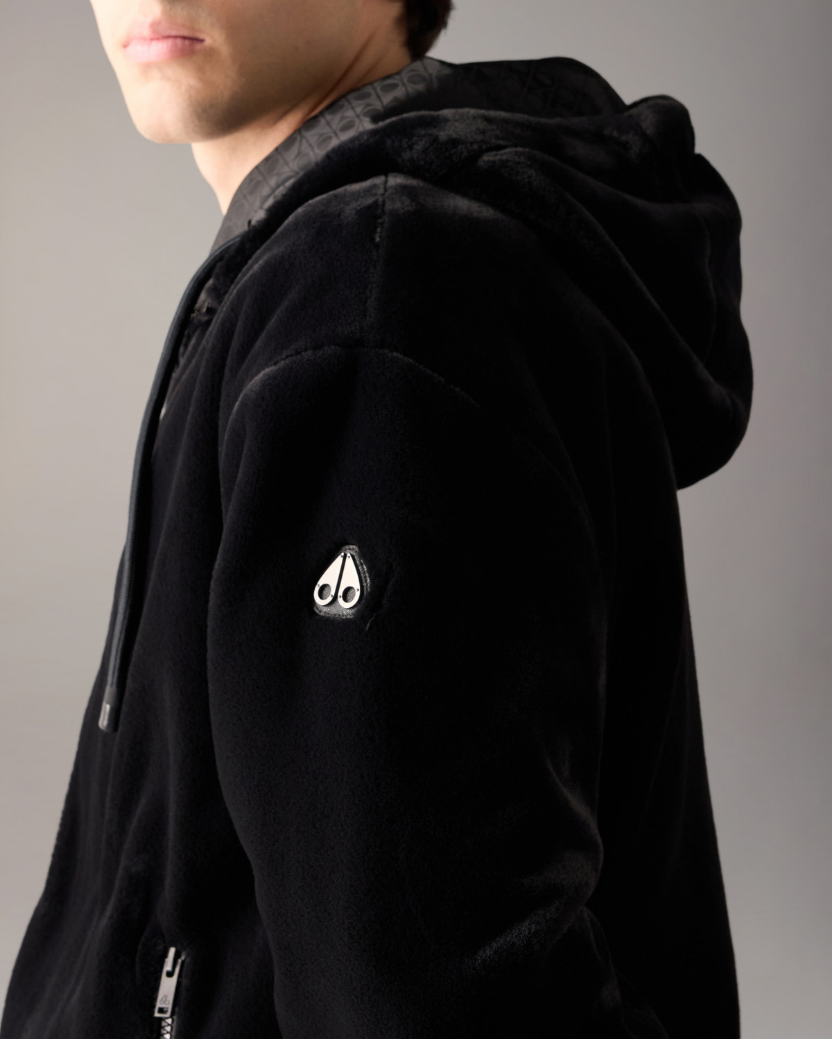 BORDEN BUNNY REVERSIBLE JACKET-BLACK MONOGRAM