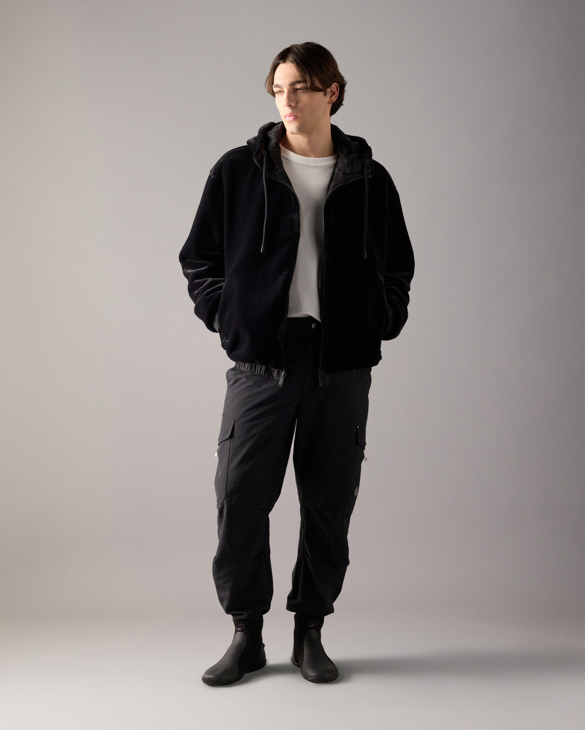 BORDEN BUNNY REVERSIBLE JACKET-BLACK MONOGRAM