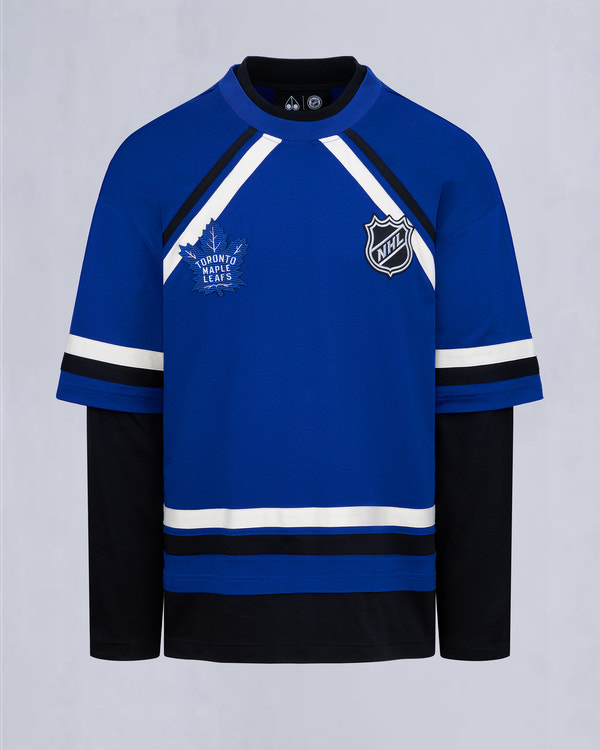 NHL X MOOSE KNUCKLES MAPLE LEAFS TEE-BLUE/BLACK/BONE