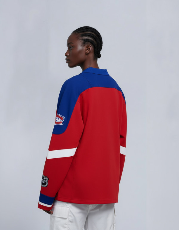 NHL X MOOSE KNUCKLES CANADIENS POLO-CANADIEN RED/BLUE/BONE