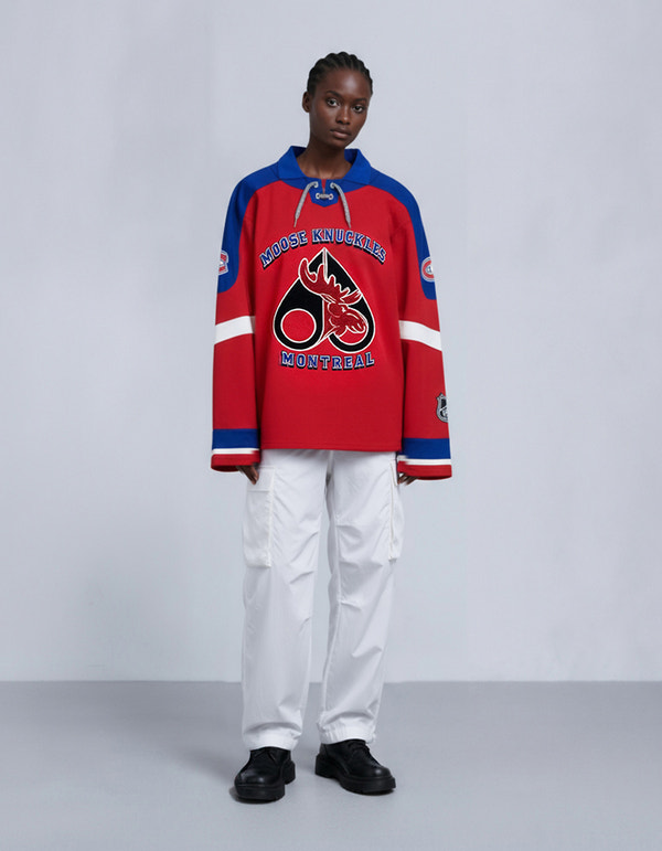 NHL X MOOSE KNUCKLES CANADIENS POLO-CANADIEN RED/BLUE/BONE