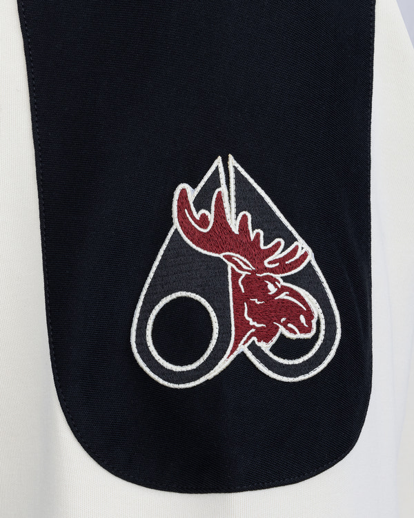 NHL X MOOSE KNUCKLES TEAM POLO-BLACK/SUMAC/BONE