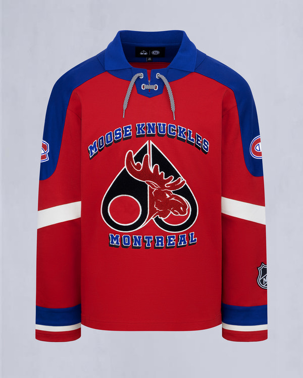 NHL X MOOSE KNUCKLES CANADIENS POLO-CANADIEN RED/BLUE/BONE