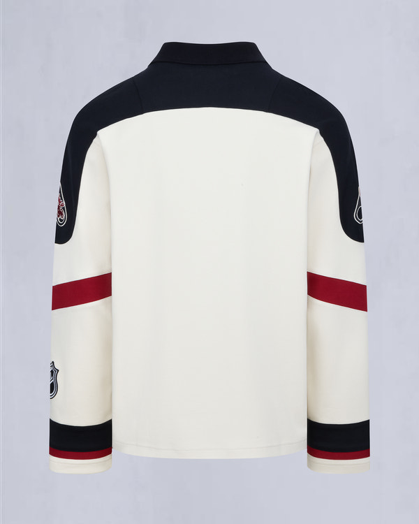 NHL X MOOSE KNUCKLES TEAM POLO-BLACK/SUMAC/BONE