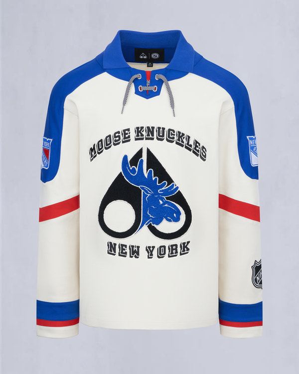 NHL X MOOSE KNUCKLES RANGERS JERSEY-BONE/RANGERS BLUE/RED