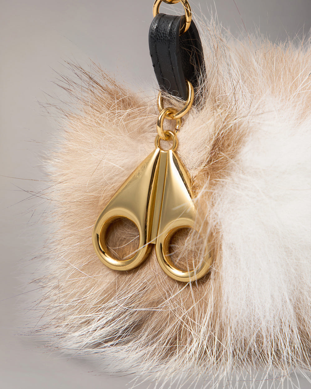 FUR POMPOM BAG CHARM-PATCHWORK