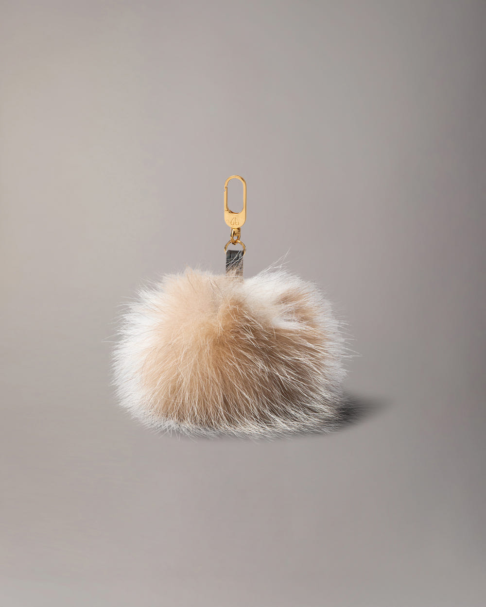 FUR POMPOM BAG CHARM-PATCHWORK