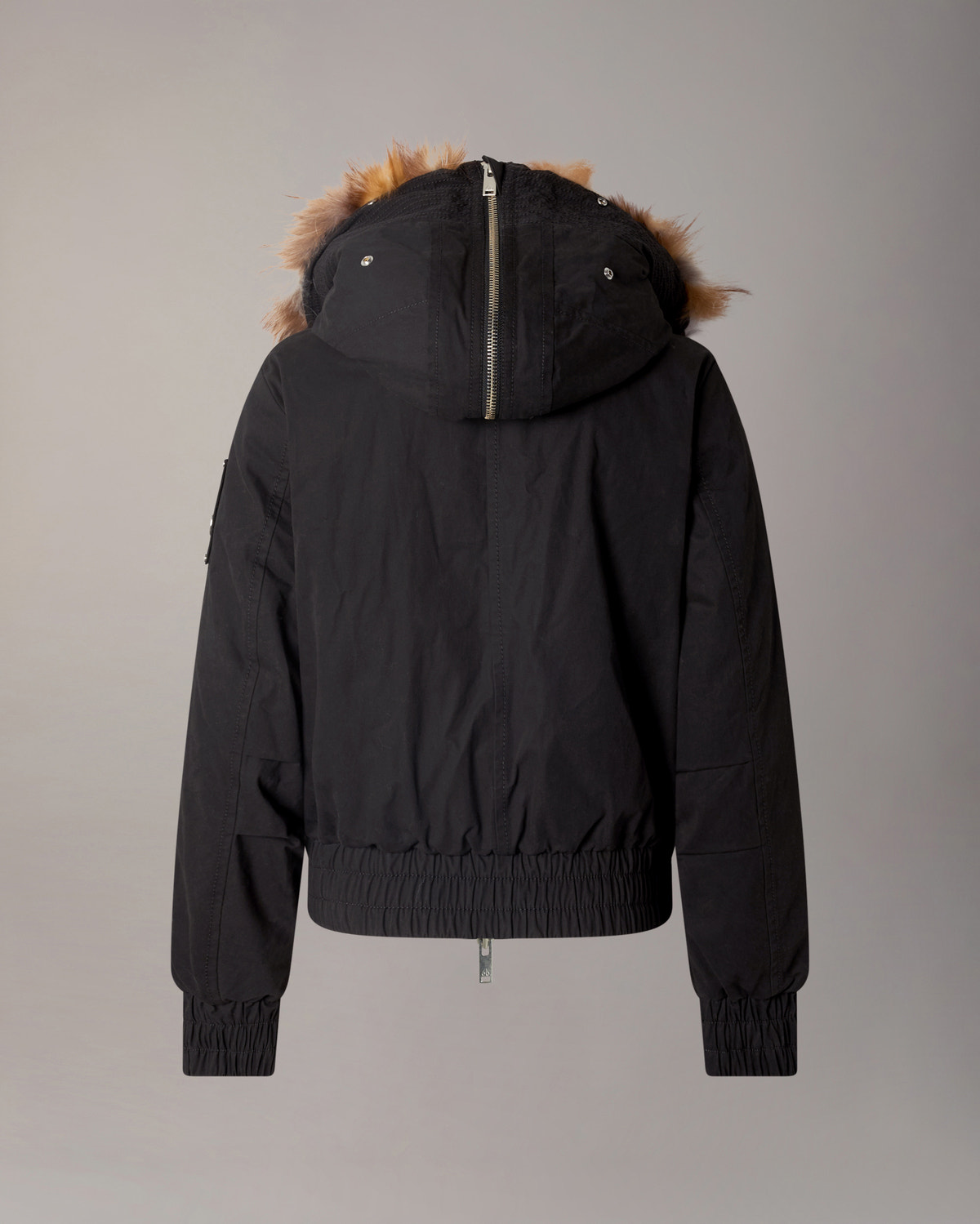 BLOUSON AVIATEUR EN DUVET ET FOURRURE PIONEER-NOIR
