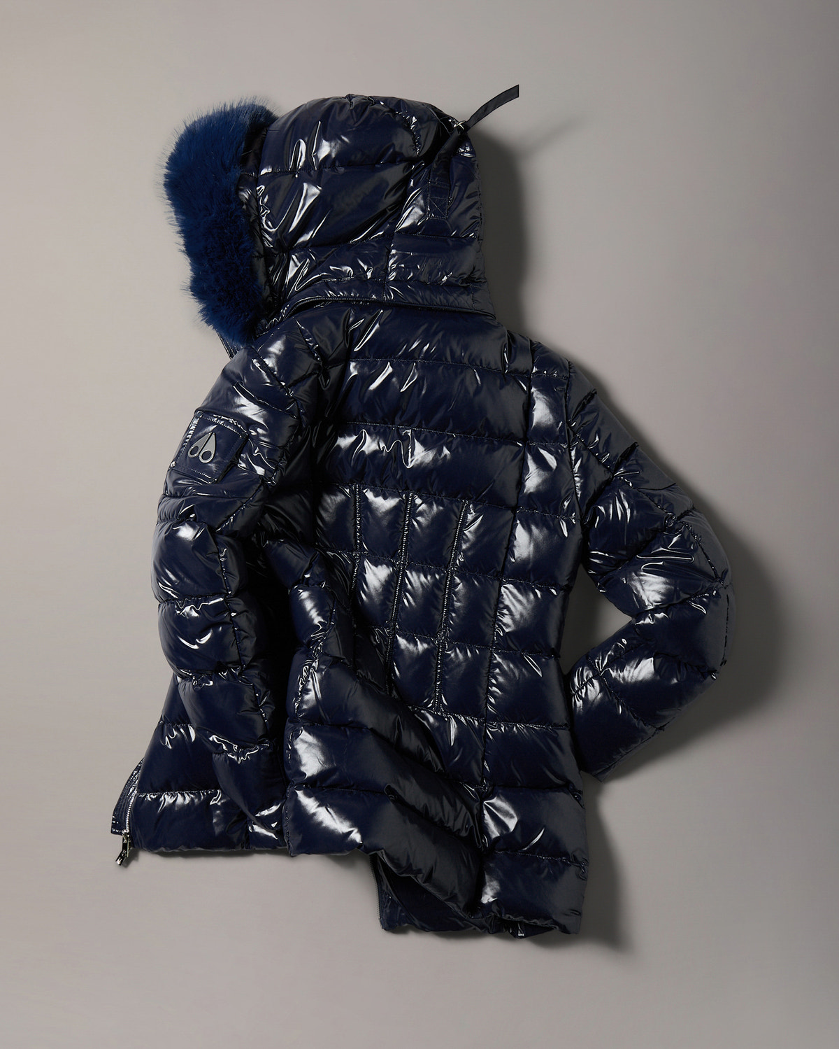 PARKA 3Q EN DUVET CELESTIA-BLEU MARINE