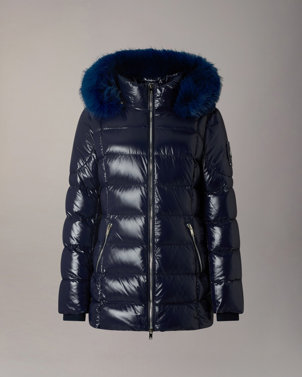 PARKA 3Q EN DUVET CELESTIA-BLEU MARINE