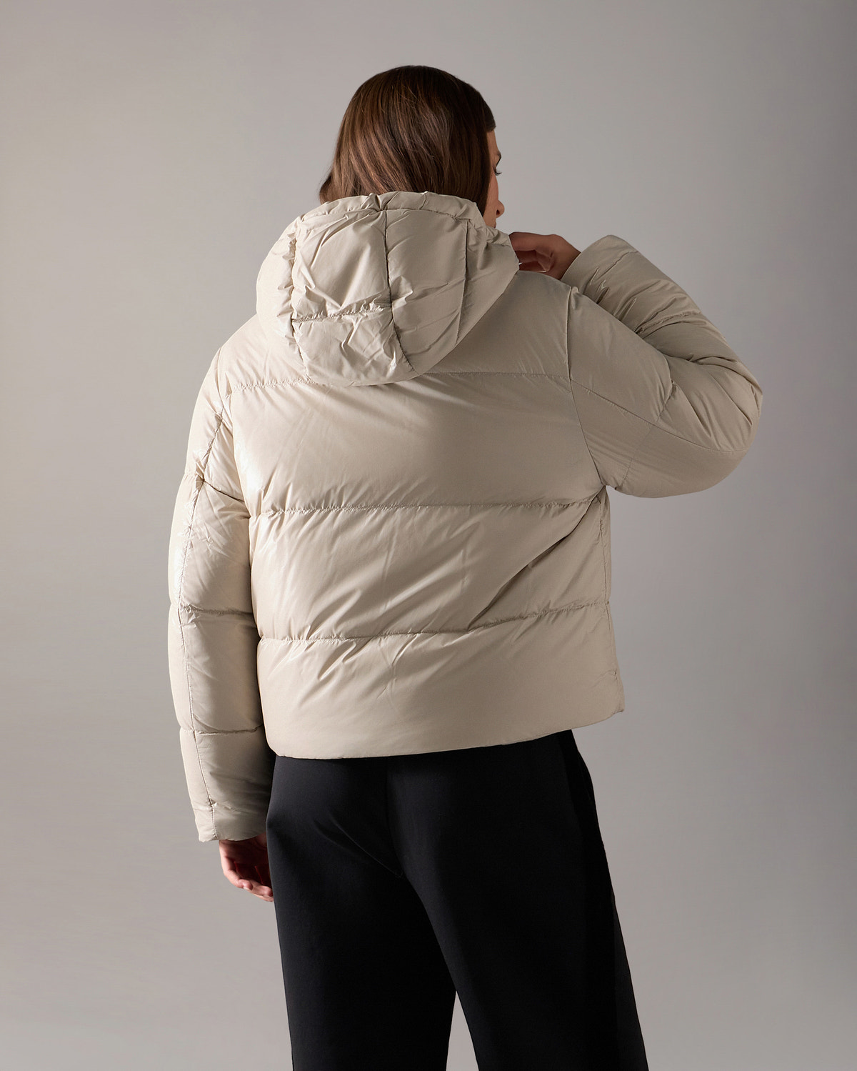MANTEAU MATELASSÉ RÉVERSIBLE EN DUVET QUEENS-ALABASTER