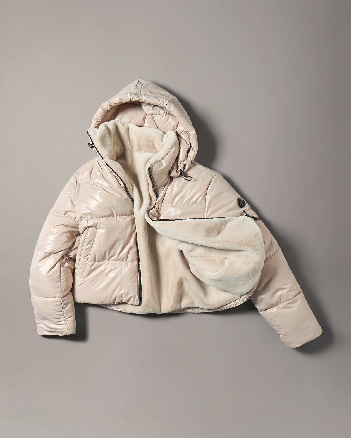 MANTEAU MATELASSÉ RÉVERSIBLE EN DUVET QUEENS-ALABASTER