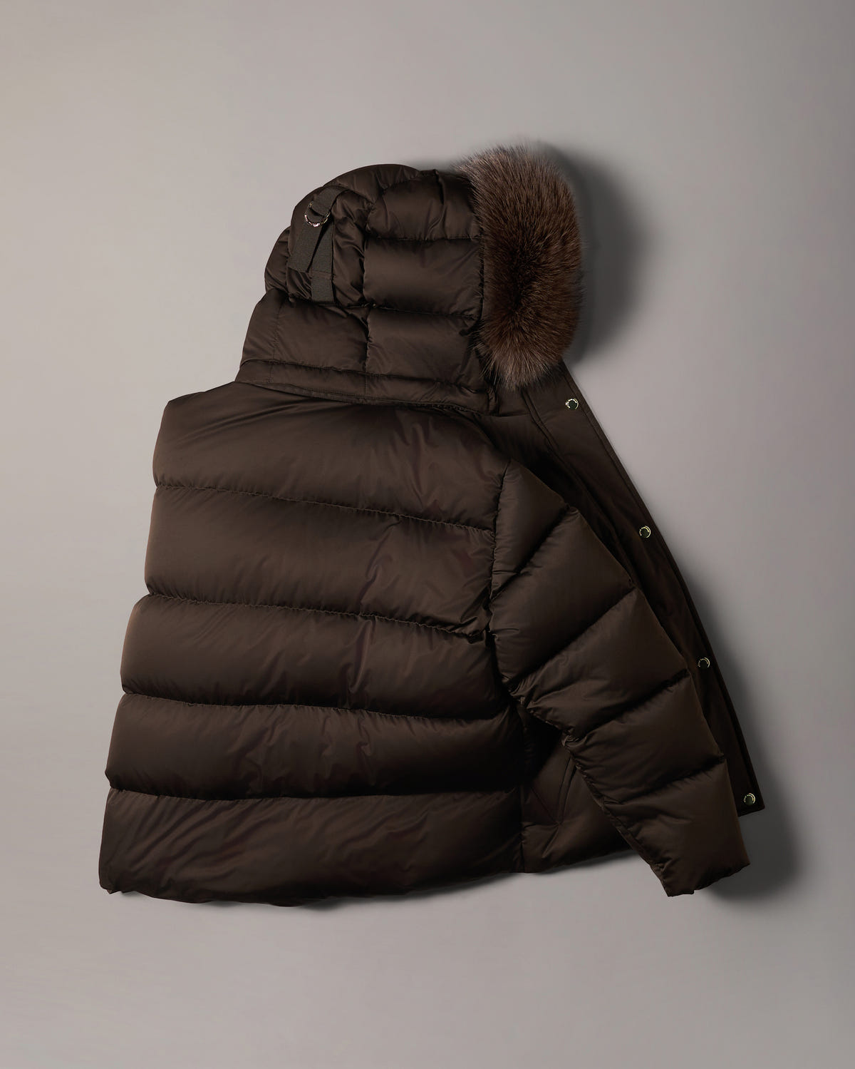 NORTHBOUND FOX FUR & DOWN JACKET-ESPRESSO