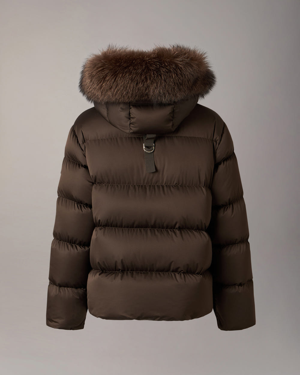 NORTHBOUND FOX FUR & DOWN JACKET-ESPRESSO