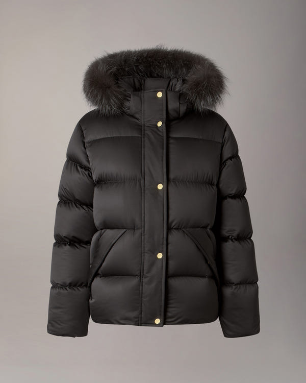MANTEAU NORTHBOUND EN FOURRURE DE RENARD ET DUVET-NOIR