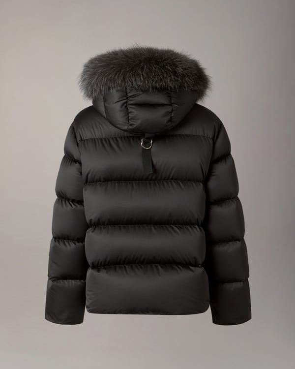 MANTEAU NORTHBOUND EN FOURRURE DE RENARD ET DUVET-NOIR