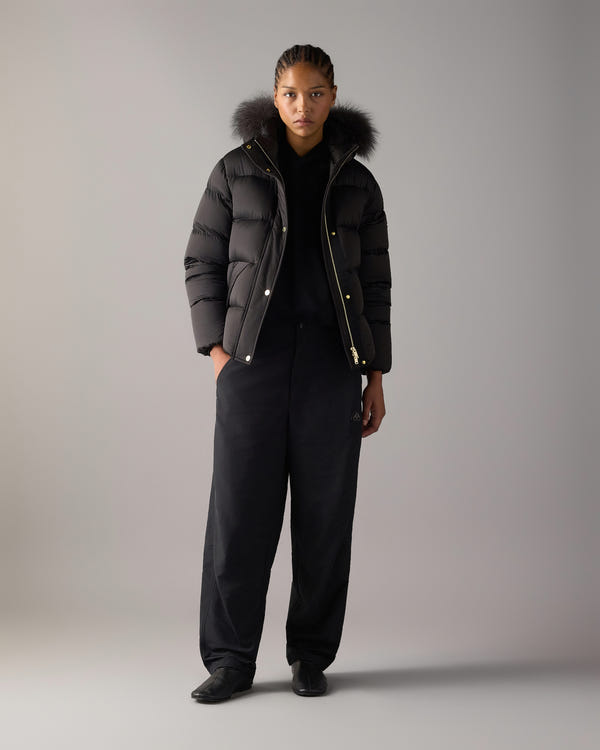 MANTEAU NORTHBOUND EN FOURRURE DE RENARD ET DUVET-NOIR