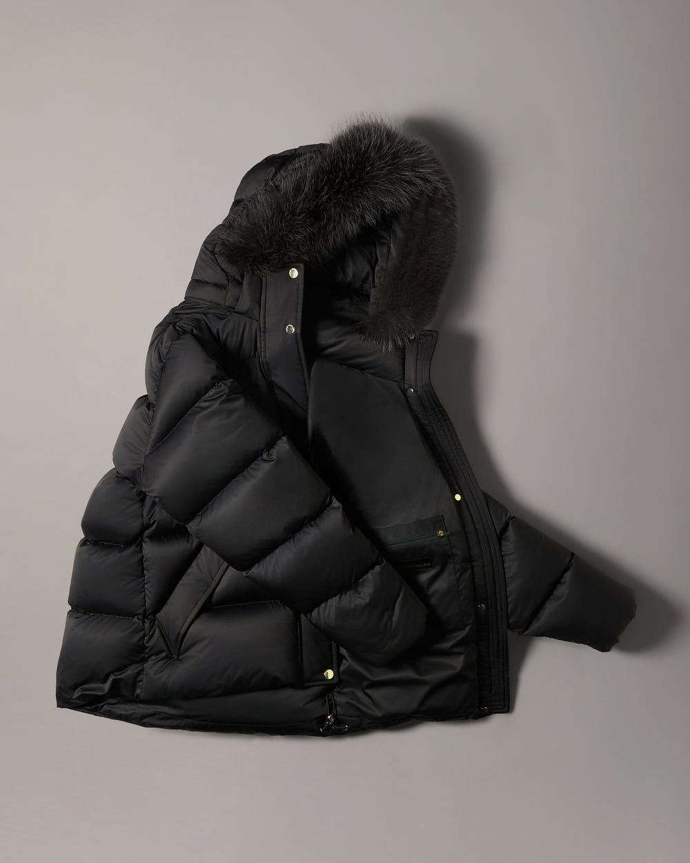 MANTEAU NORTHBOUND EN FOURRURE DE RENARD ET DUVET-NOIR