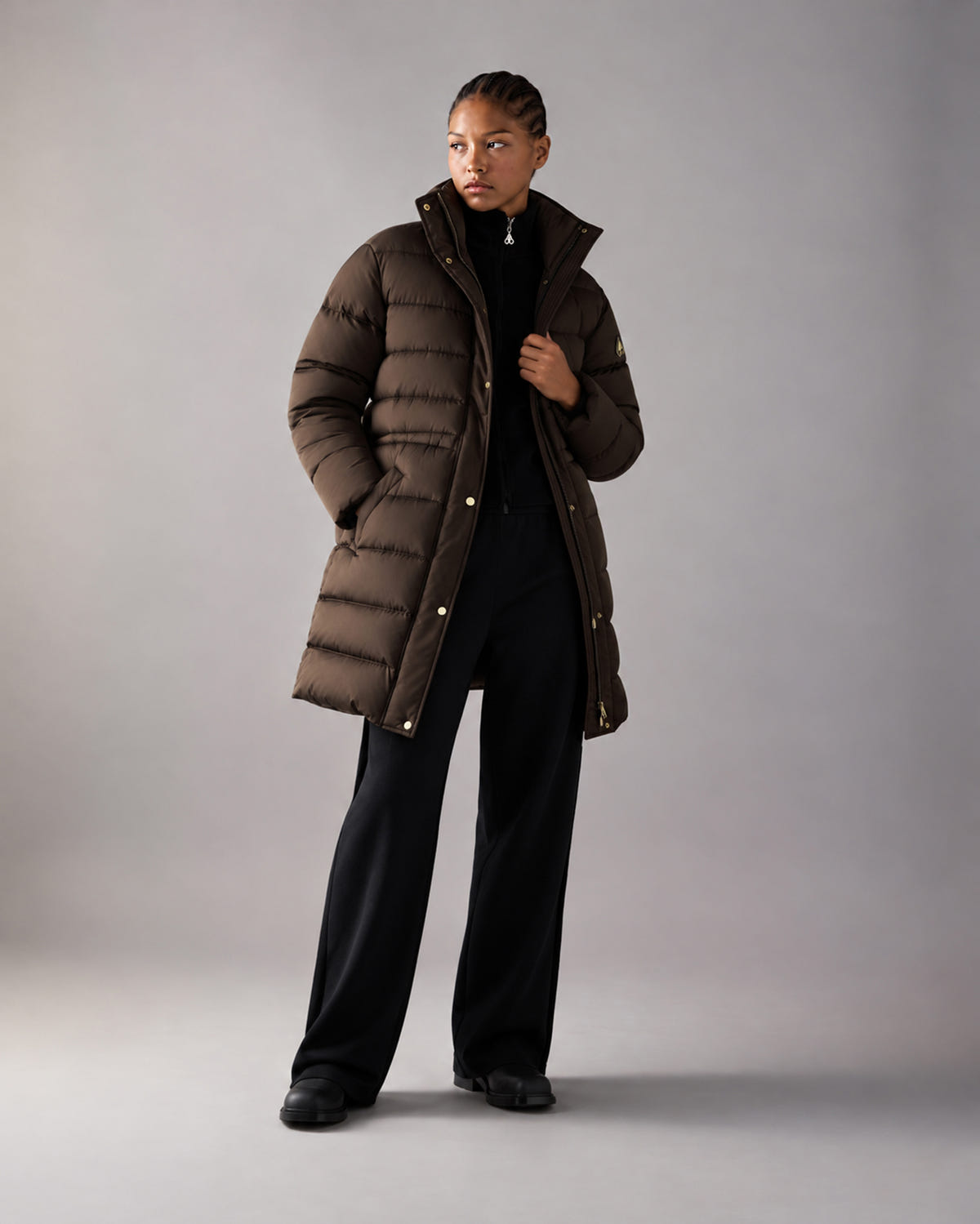 NORTHBOUND FOX FUR & DOWN PARKA-ESPRESSO