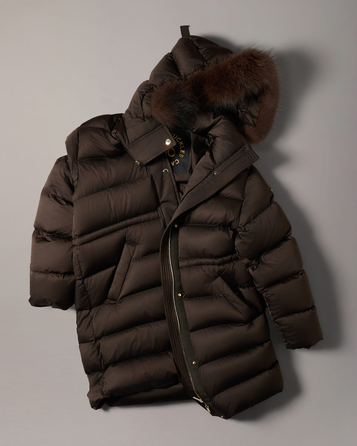 NORTHBOUND FOX FUR & DOWN PARKA-ESPRESSO