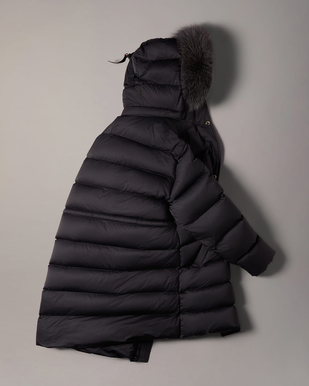 NORTHBOUND FOX FUR & DOWN PARKA-BLACK