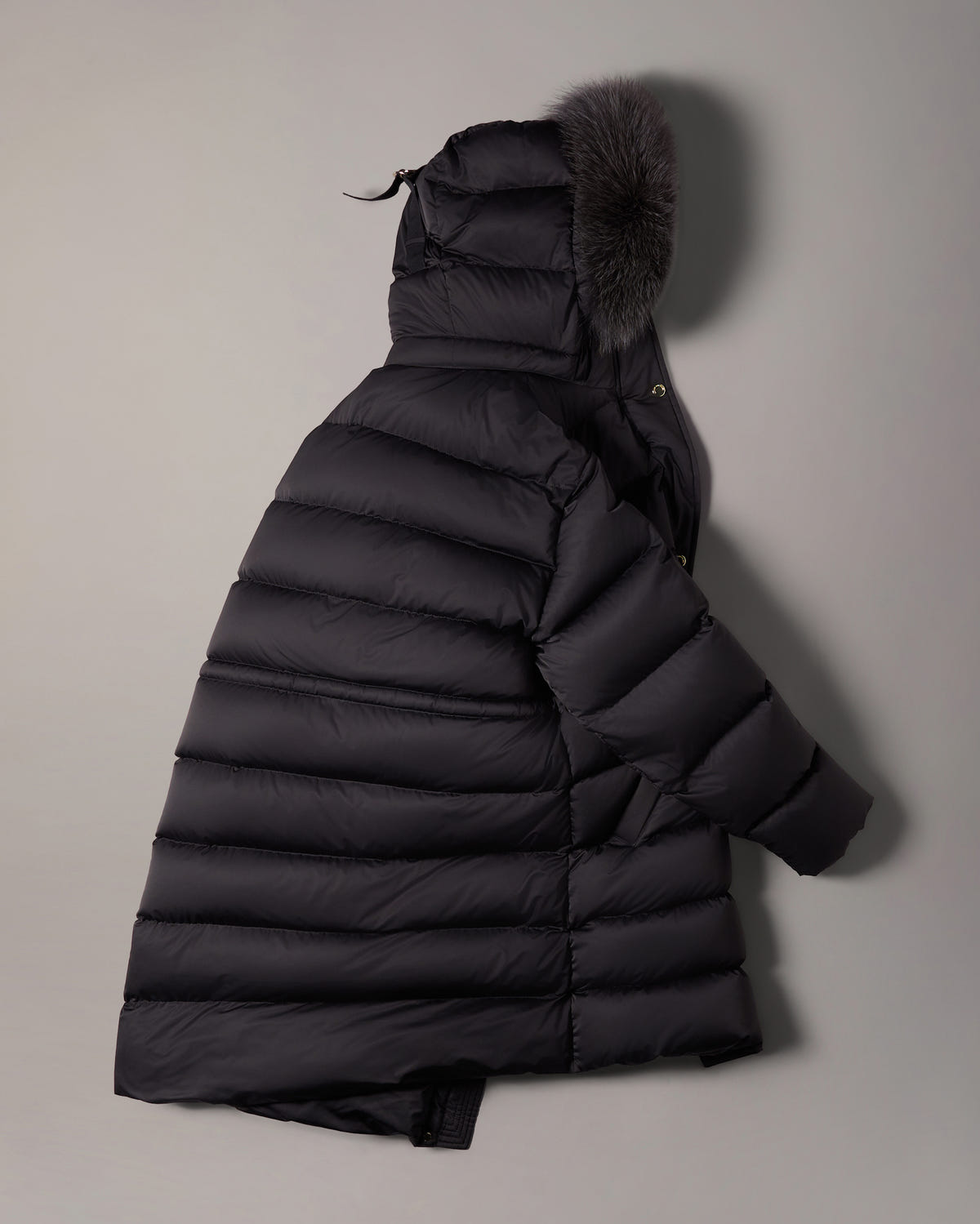 NORTHBOUND FOX FUR & DOWN PARKA-BLACK