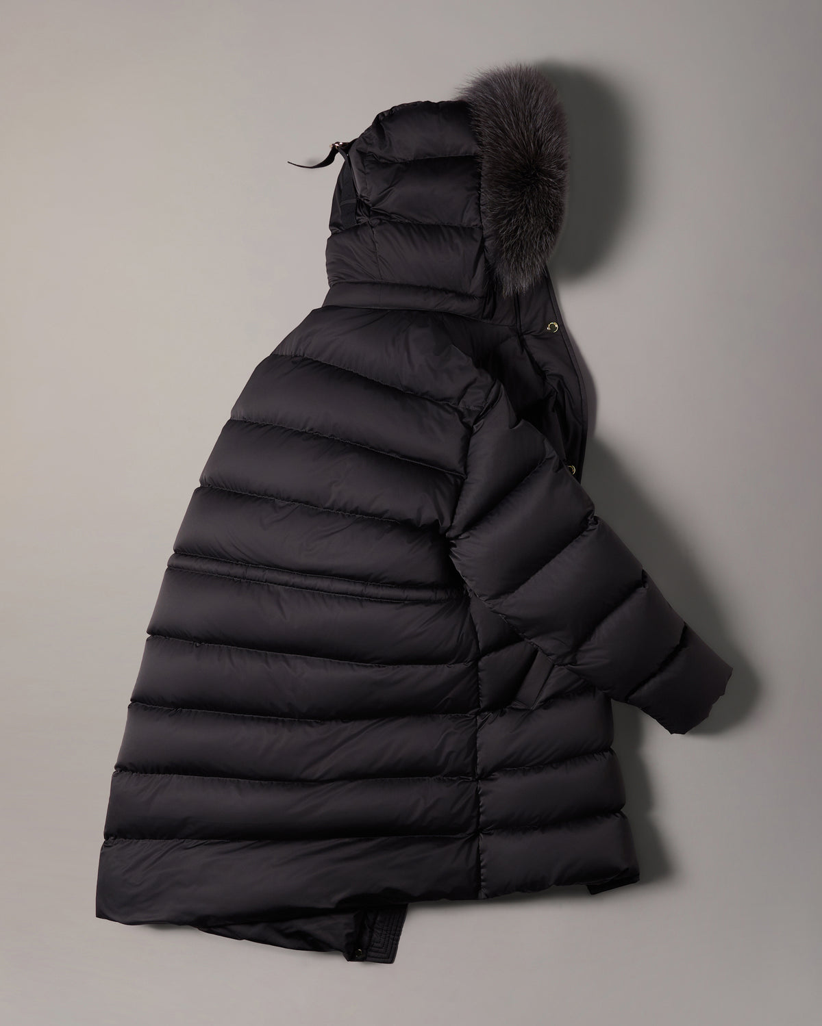 NORTHBOUND FOX FUR & DOWN PARKA-BLACK