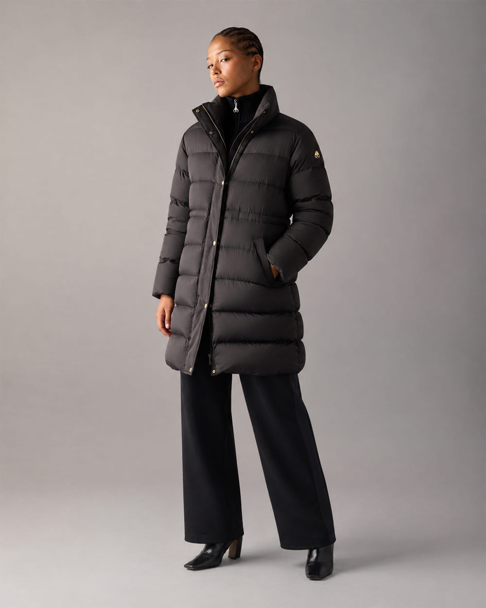 NORTHBOUND FOX FUR & DOWN PARKA-BLACK