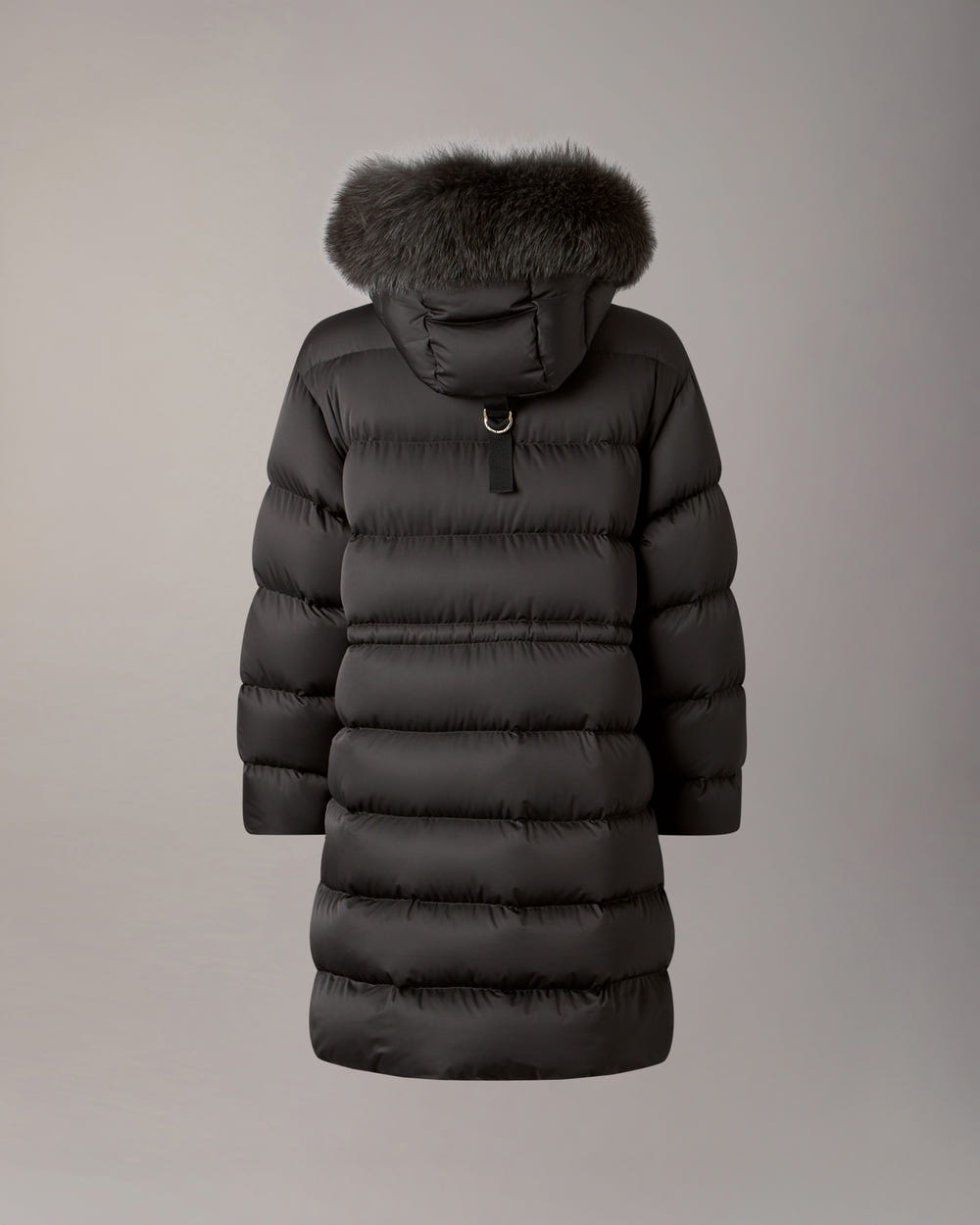 NORTHBOUND FOX FUR & DOWN PARKA-BLACK