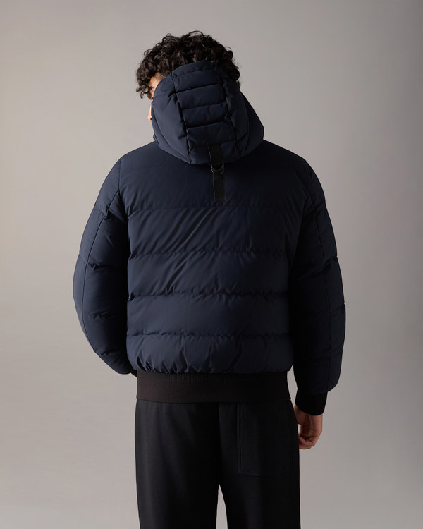 BLOUSON AVIATEUR EN DUVET SOHO-BLEU MARINE