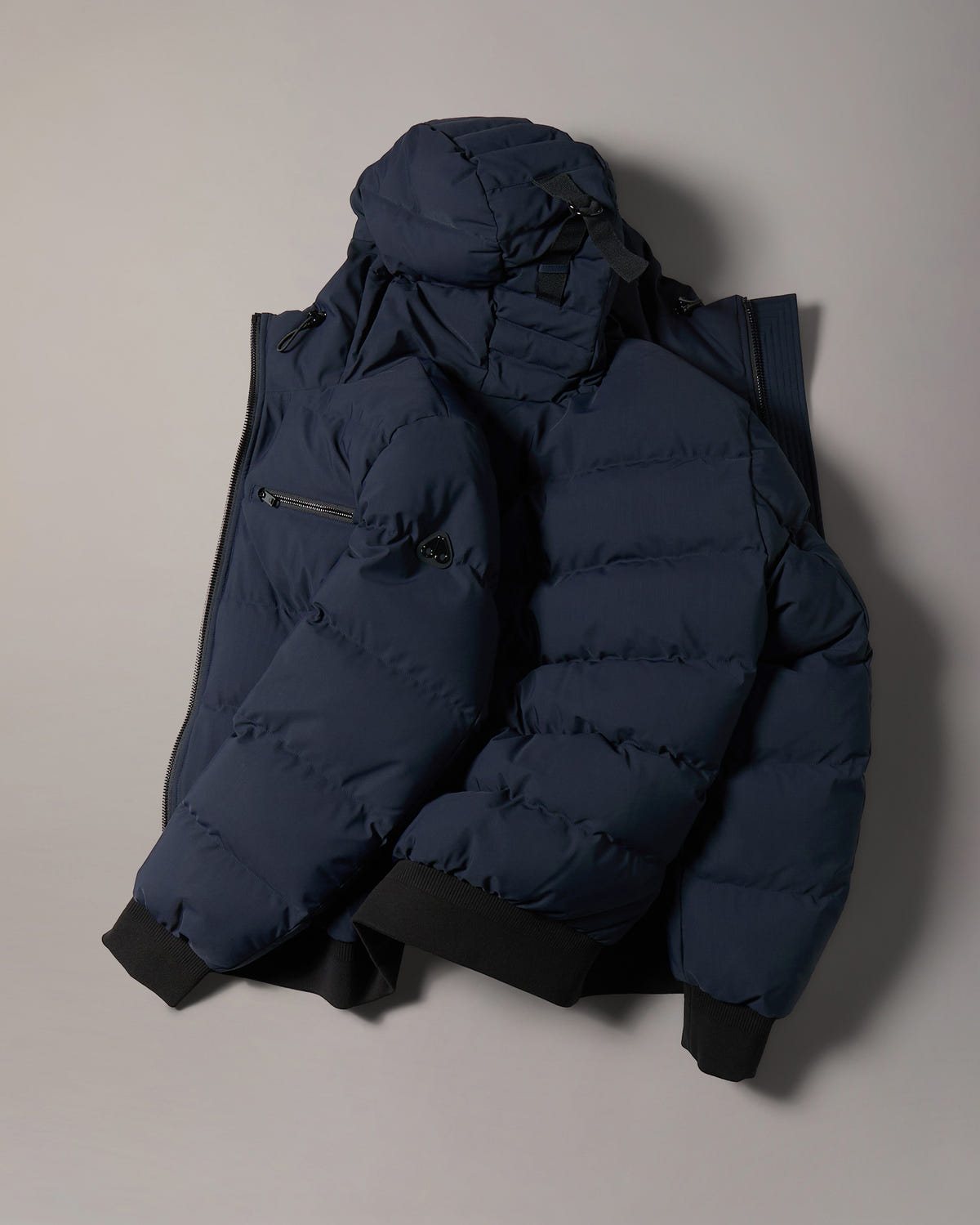 BLOUSON AVIATEUR EN DUVET SOHO-BLEU MARINE