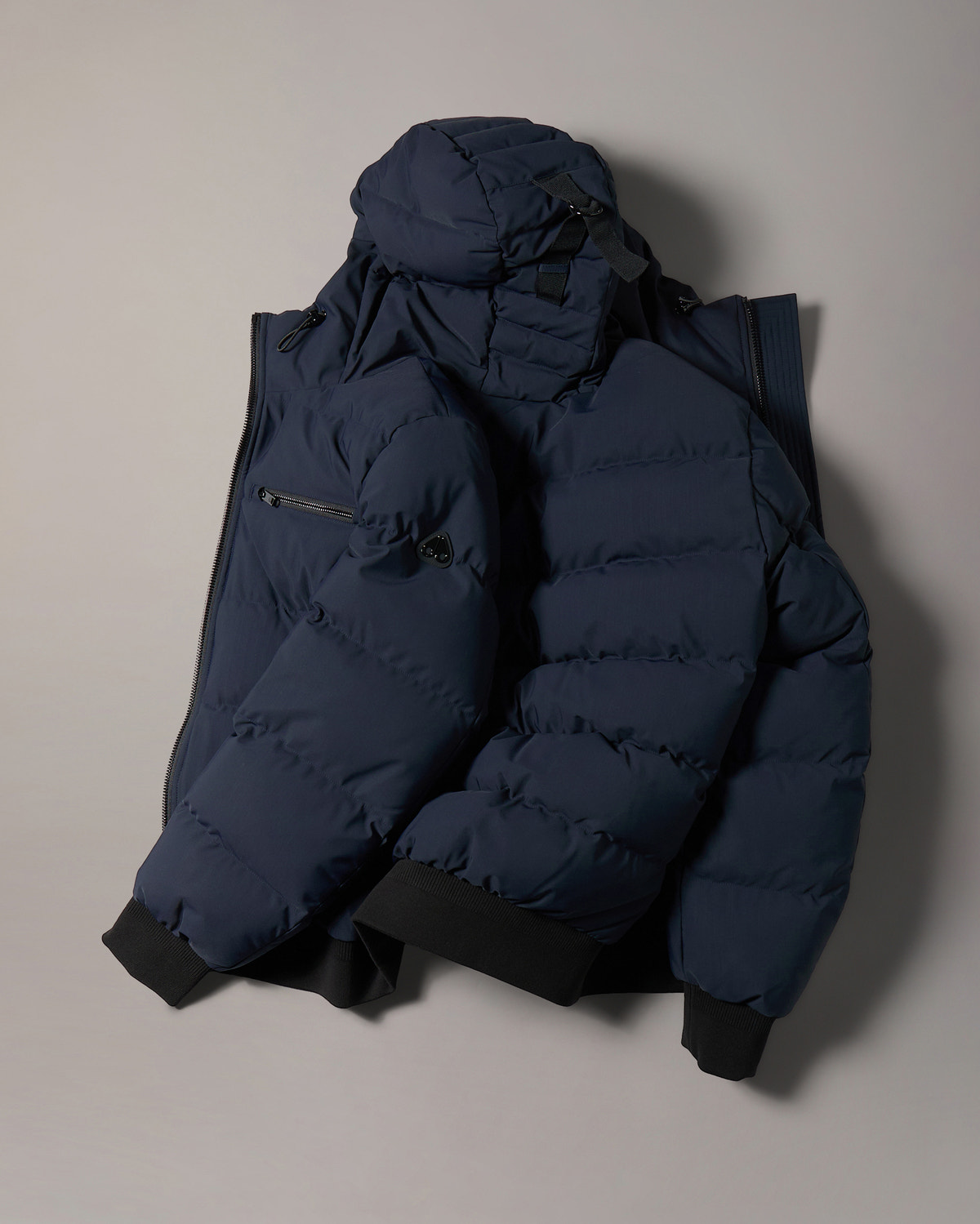 BLOUSON AVIATEUR EN DUVET SOHO-BLEU MARINE