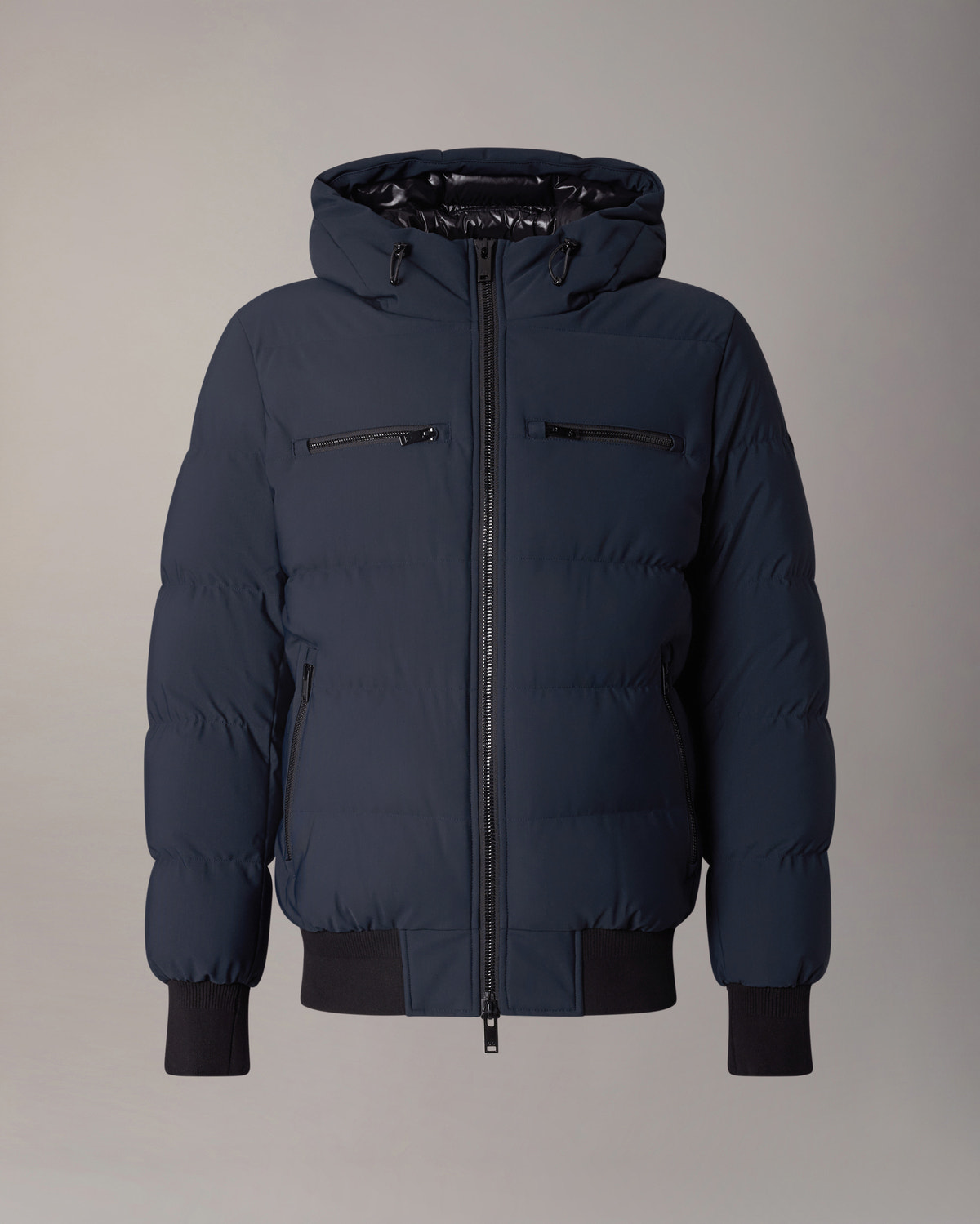 BLOUSON AVIATEUR EN DUVET SOHO-BLEU MARINE