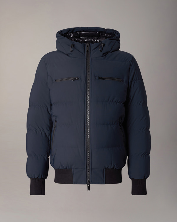 BLOUSON AVIATEUR EN DUVET SOHO-BLEU MARINE