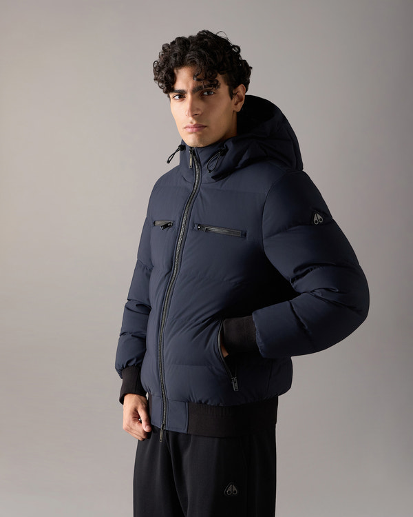 BLOUSON AVIATEUR EN DUVET SOHO-BLEU MARINE