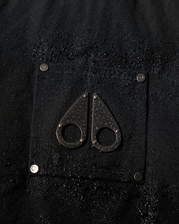 BLOUSON AVIATEUR EN DUVET ET FOURRURE PIONEER-SCHWARZ
