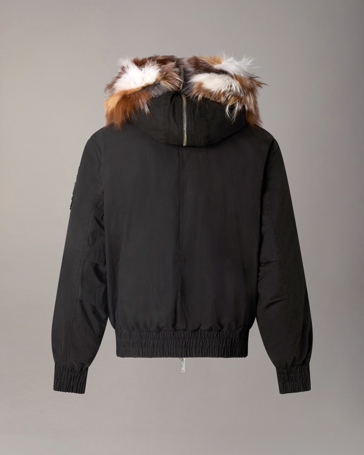 BLOUSON AVIATEUR EN DUVET ET FOURRURE PIONEER-SCHWARZ