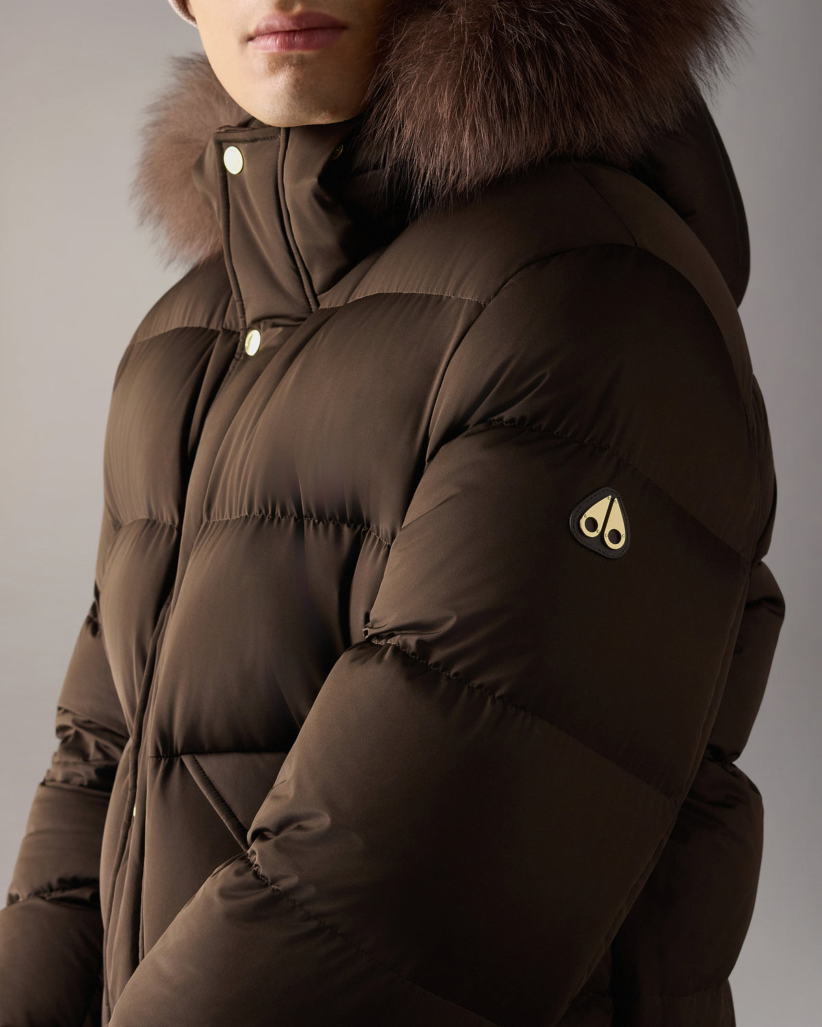 NORTHBOUND FOX FUR & DOWN BOMBER-ESPRESSO